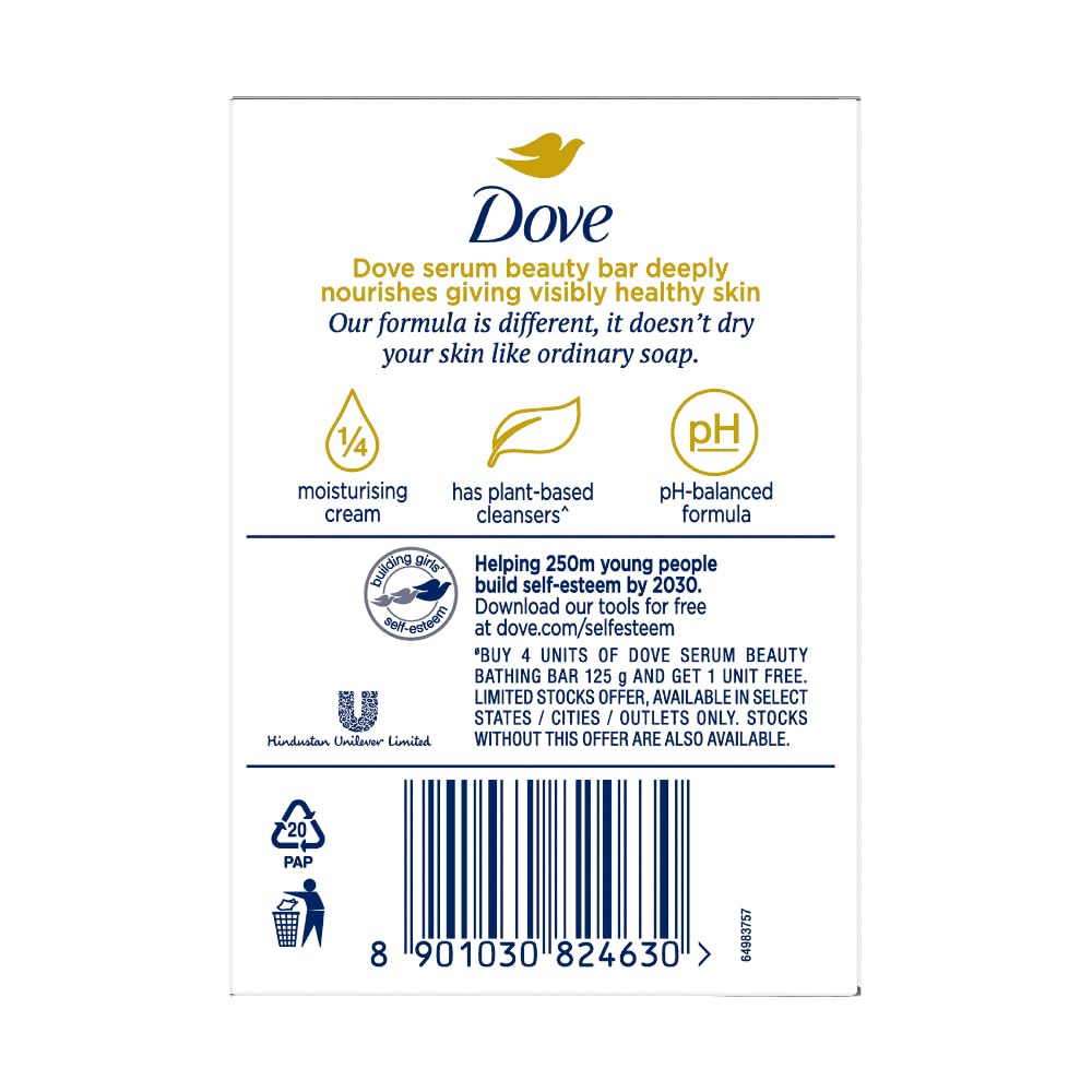 Dove Serum Bar | with Nutrient Serum | Deep Nourish | 625g (125g x 5)