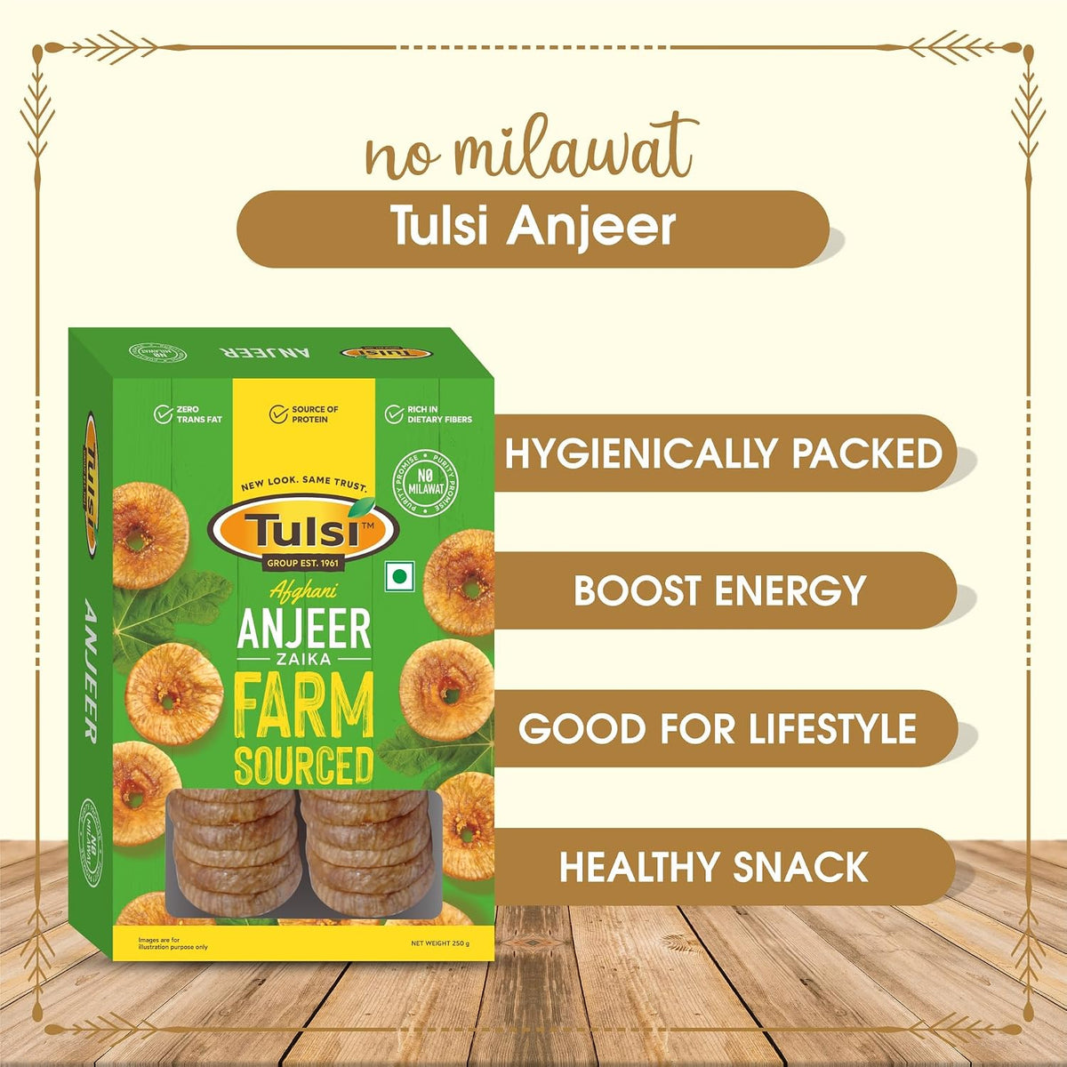 Tulsi Dry Figs Dried Anjeer Zaika 500 gms