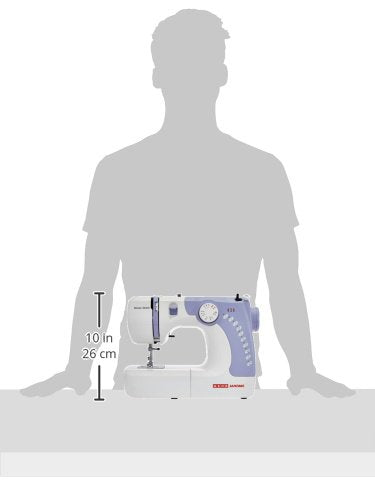 Usha Janome Dream Stitch Automatic Zig-Zag Electric Sewing Machine (White and Blue) 32.5 Quart