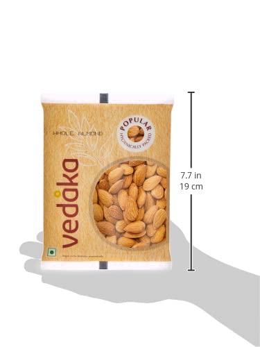 Amazon Brand - Vedaka Almonds | 1 Kg | California Almonds | 100% Natural Badam Giri | Rich In Protein & Dietary Fiber | Crunchy Texture & Delicious Nutty Flavour | No Added Preservatives