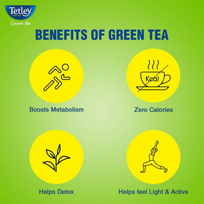Tetley Green Tea, Ginger, Mint and Lemon, 100 Tea Bags