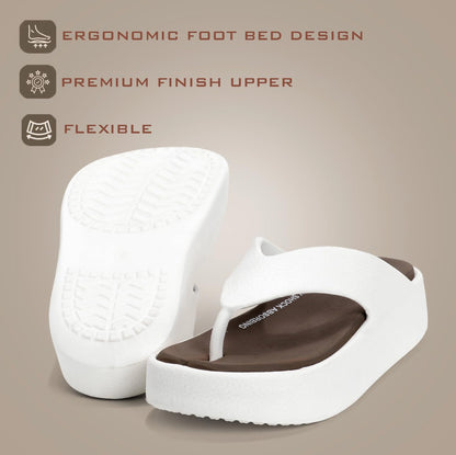 DOCTOR HEALTH SUPER SOFT Women’s Orthopedic Soft Platform Slippers | Ultra-Cushioned Shock Absorbing Footbed | Lightweight Anti-Skid Everyday Wear Comfort Flip Flops for All-Day Support