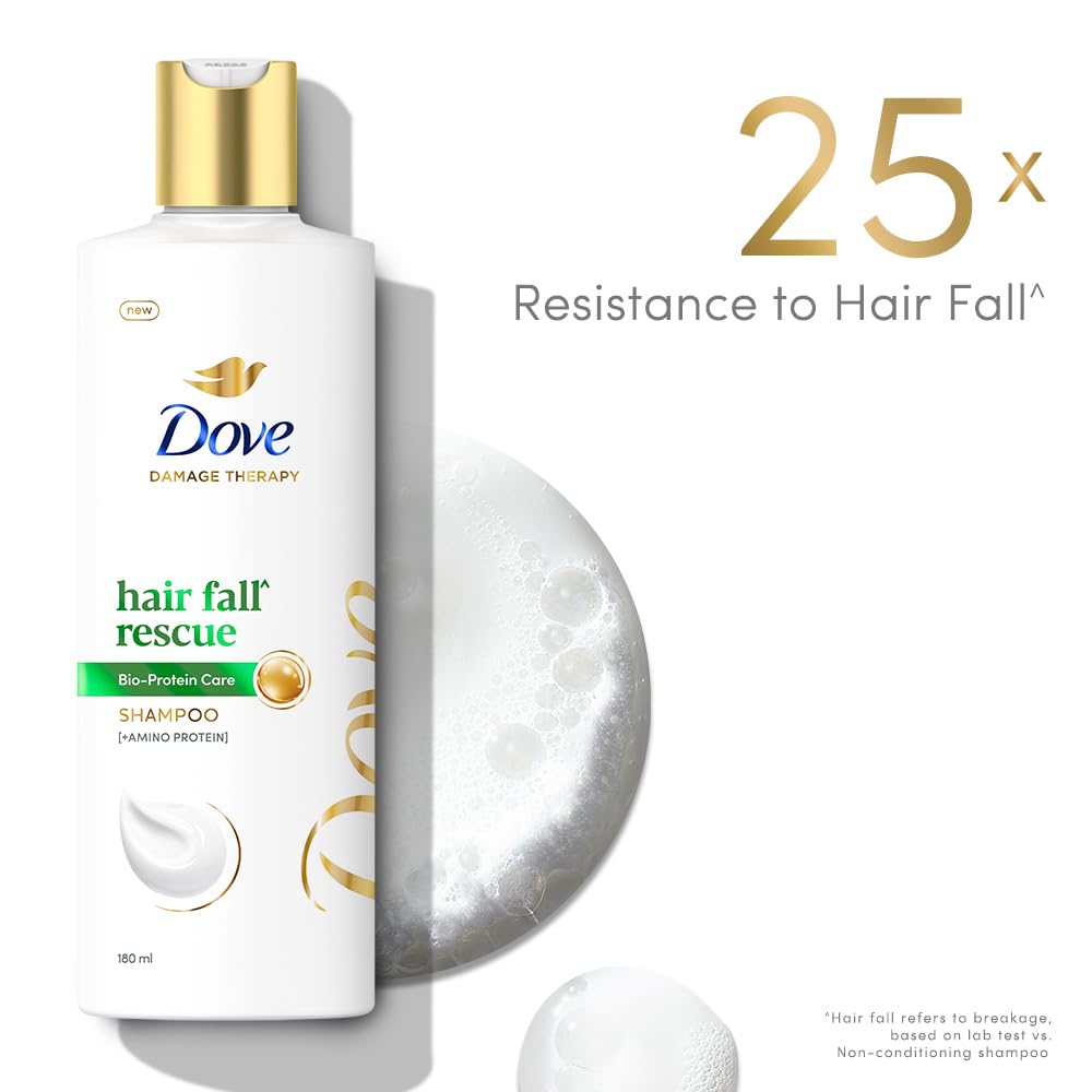 Dove Hair Fall Rescue Shampoo 1 L|| For Damaged Hair|| Hair Fall Control for Thicker Hair - Mild Daily Anti Hair Fall Shampoo for Men & Women