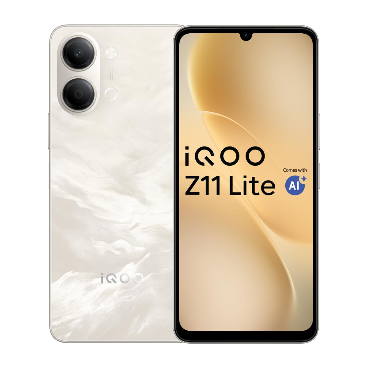 iQOO Z11 Lite 44W 5G (Midnight Blue, 6GB RAM, 128GB Storage) | 6500mAh Battery with 44W Fast Charging* | Dimensity 6300 with 579k+ AnTuTu Score* | OriginOS 6.0 with AI Creation* & Private Space*
