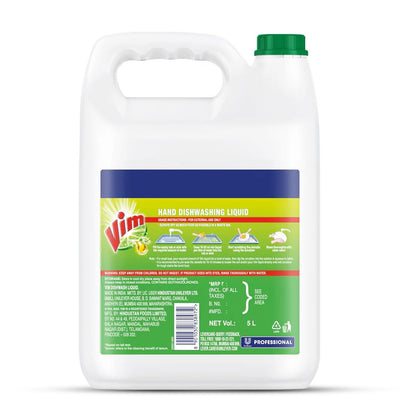 Vim Dishwash Liquid 3 L pouch | Removes 100+ Odours & Grease in 1 wash | With the power of 100 Lemons