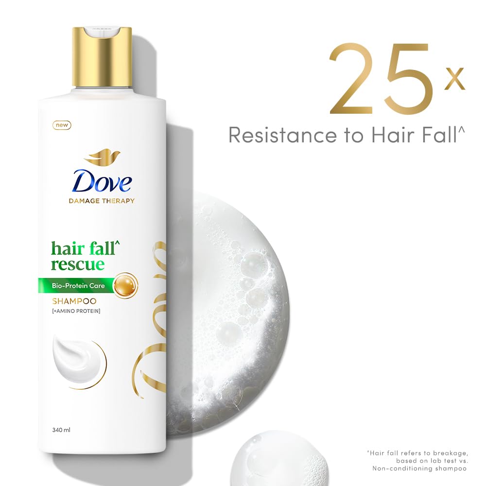Dove Hair Fall Rescue Shampoo 1 L|| For Damaged Hair|| Hair Fall Control for Thicker Hair - Mild Daily Anti Hair Fall Shampoo for Men & Women
