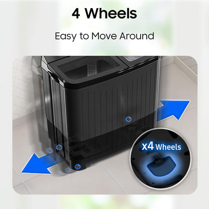 Samsung 10.5 kg, 5 star, Semi-Automatic Top Load Washing Machine (WT10C4260GG/TL, Air Turbo Drying, Light Gray,)