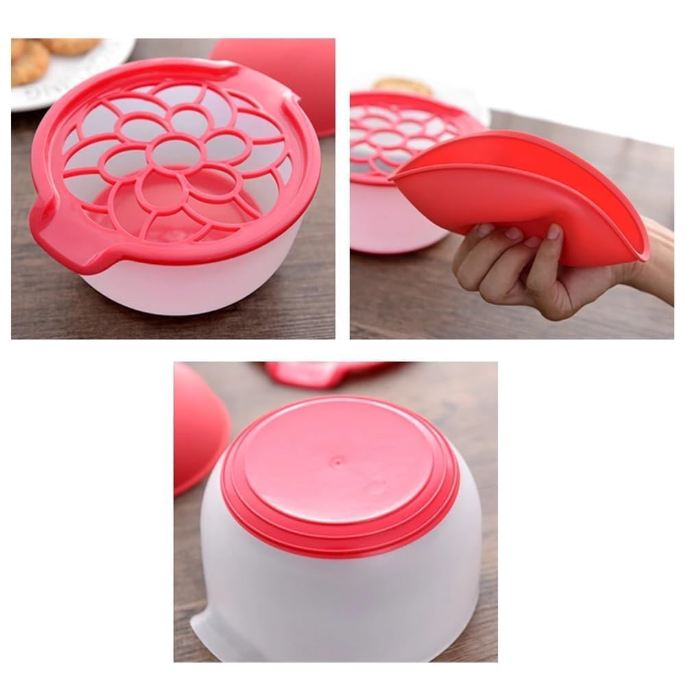 Pomegranate Peeler Silicone Deseeder with Bowl, Pomegranate Arils Removal Tool, Anti-Slip Seed Separator, Manual Pomegranate Seeder Remover, Easy Fruit Peeling Machine Kitchen Gadget