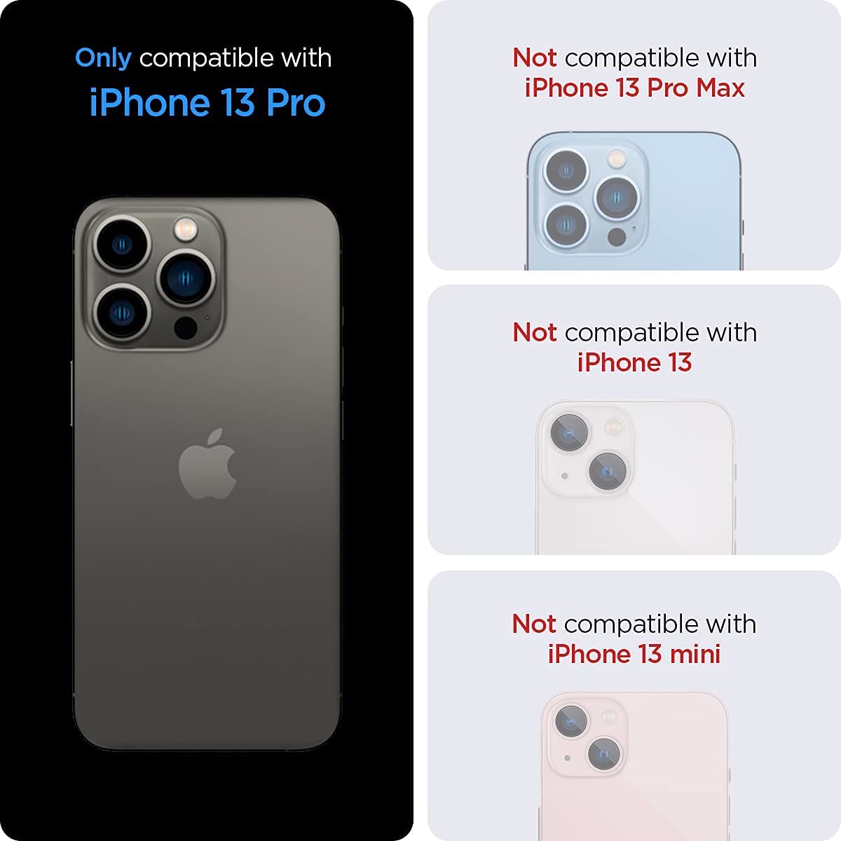Spigen Silicone Fit Back Cover Case for iPhone 13 Pro, Refined Smooth Feel, Comfortable Grip - Silicone | Black