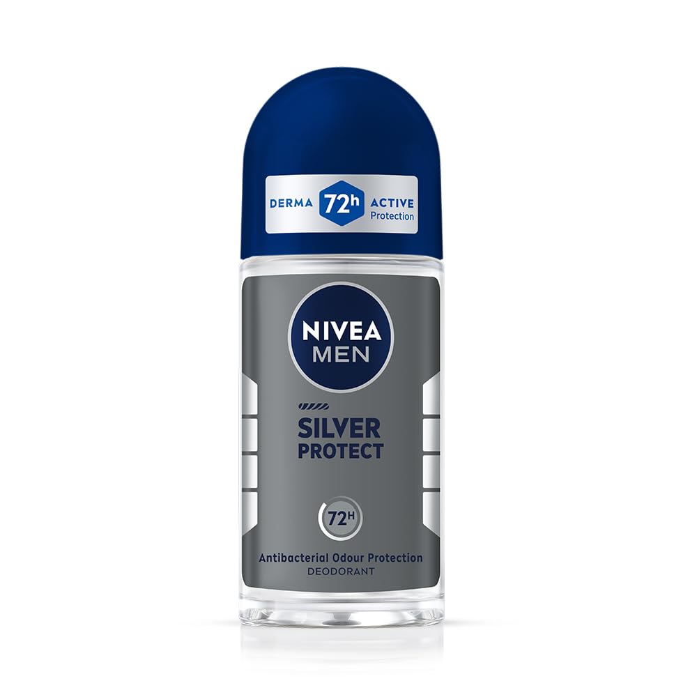 NIVEA MEN Deep Impact Freshness Underarm Roll On Deodorant for Men with Black Carbon | Long Lasting Antiperspirant Roll On for Body Odour Control | Alcohol Free Underarm Deodorant Roll On 50ml