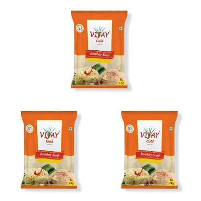 VIJAY Bombay Sooji Suji Rawa - 1Kg (Wheat Sooji)