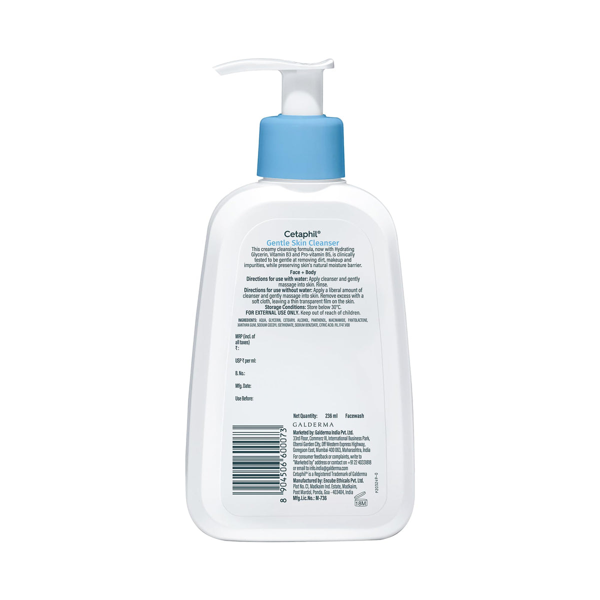Cetaphil Gentle Skin Hydrating Face Wash 118ml, Paraben Free, Sulphate-Free Gentle Skin Hydrating Cleanser with Niacinamide, Vitamin B5 for Dry to Normal, Sensitive Skin
