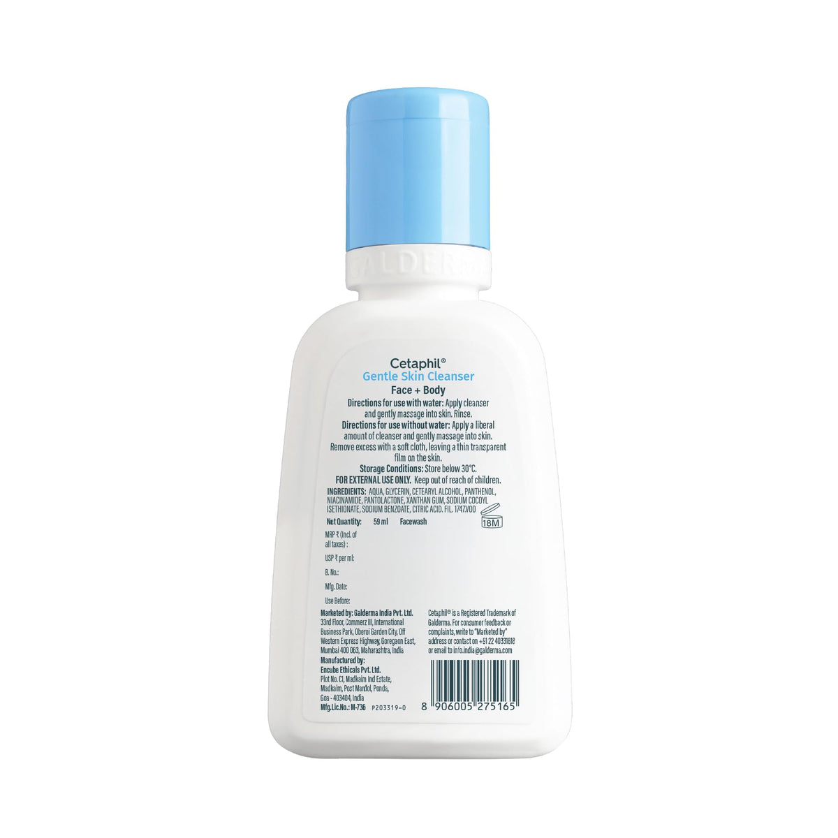 Cetaphil Gentle Skin Hydrating Face Wash 118ml, Paraben Free, Sulphate-Free Gentle Skin Hydrating Cleanser with Niacinamide, Vitamin B5 for Dry to Normal, Sensitive Skin