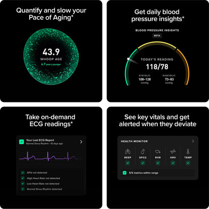 WHOOP 5.0 Health and Fitness Wearable – 12 Month Membership Included