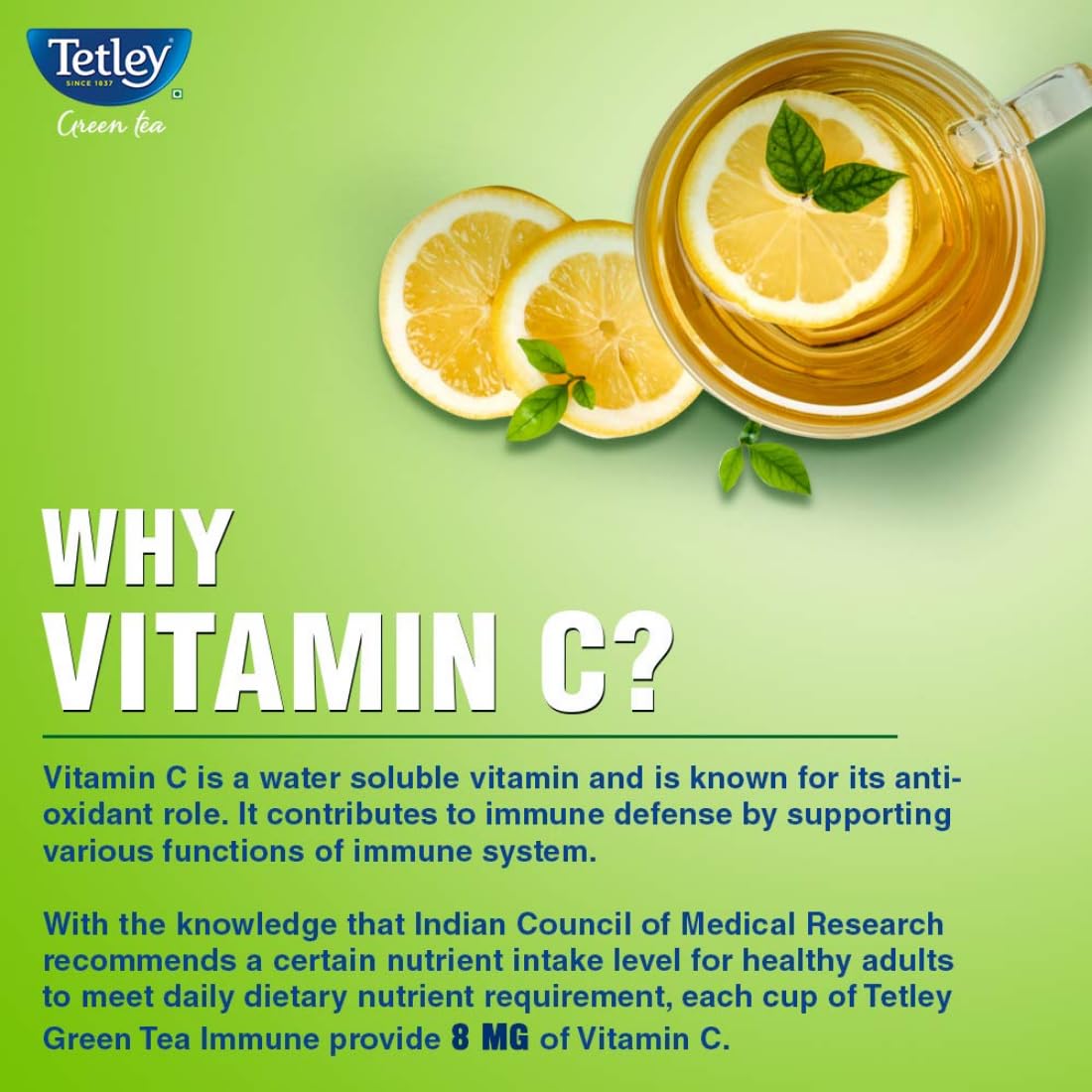 Tetley Green Tea, Ginger, Mint and Lemon, 100 Tea Bags
