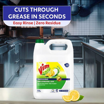 Vim Dishwash Liquid 3 L pouch | Removes 100+ Odours & Grease in 1 wash | With the power of 100 Lemons