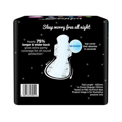 Whisper bindazzz Nights Pads For Women, XXX-Large Pack of 20 pads Scent: unscented