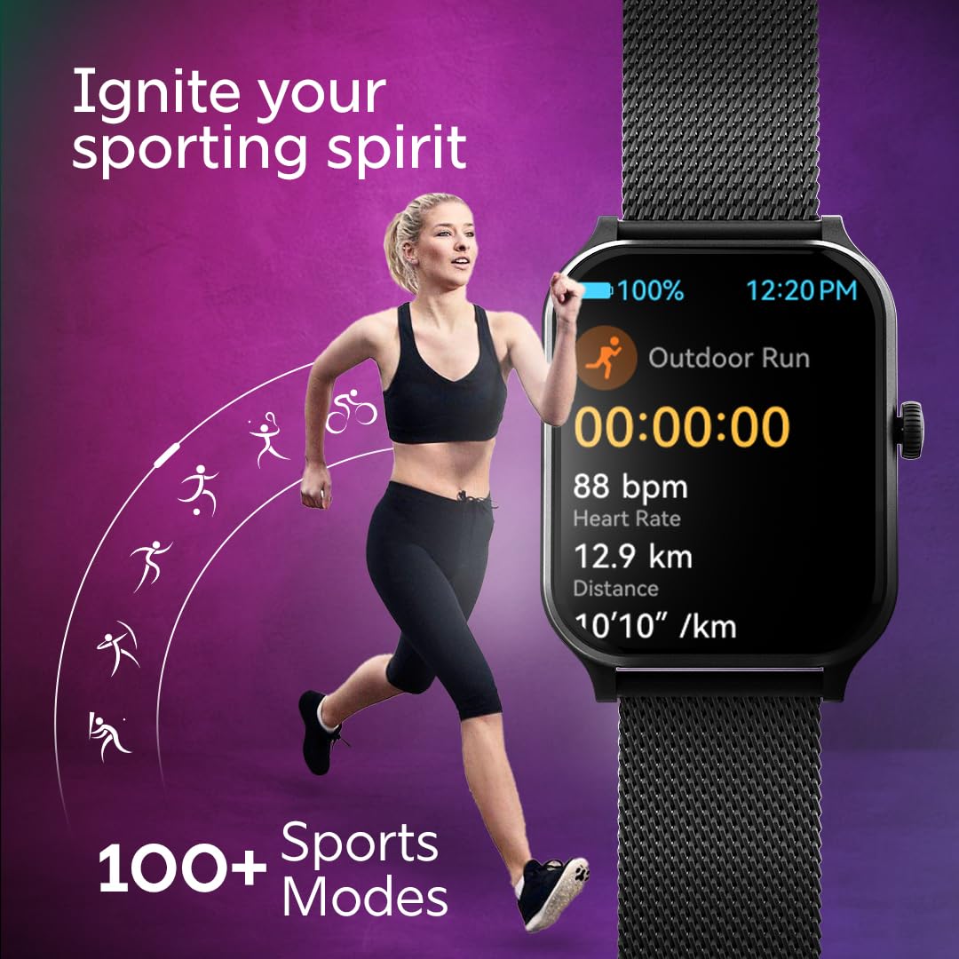 Fastrack Astor FR2 Pro 1.43" AMOLED Stainless Steel Smart Watch with SpO2, Heart Rate, BT Calling, Adaptive AOD, Functional Crown, AI Voice Assistant – Smartwatch for Stylish Professionals (Silver)