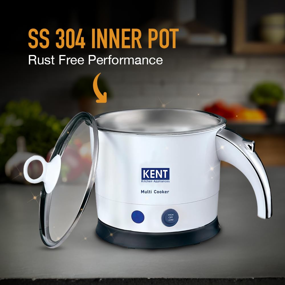 KENT Super Egg Boiler | 3 Boiling Modes | Stainless Steel Body and Heating Plate | 6 Eggs at a Time | Automatic Turn-Off | Silver