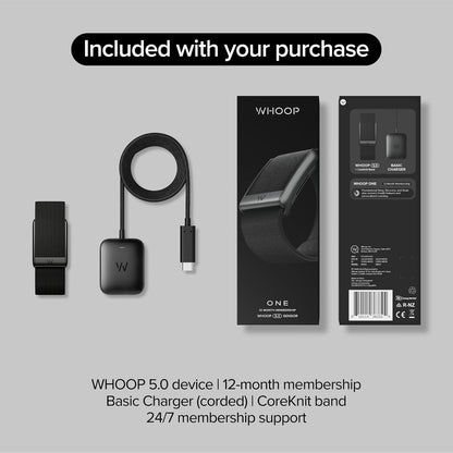 WHOOP 5.0 Health and Fitness Wearable – 12 Month Membership Included