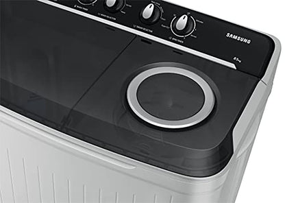 Samsung 10.5 kg, 5 star, Semi-Automatic Top Load Washing Machine (WT10C4260GG/TL, Air Turbo Drying, Light Gray,)