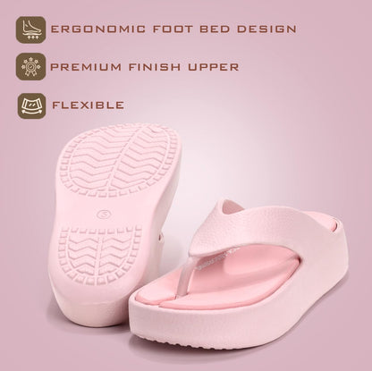 DOCTOR HEALTH SUPER SOFT Women’s Orthopedic Soft Platform Slippers | Ultra-Cushioned Shock Absorbing Footbed | Lightweight Anti-Skid Everyday Wear Comfort Flip Flops for All-Day Support