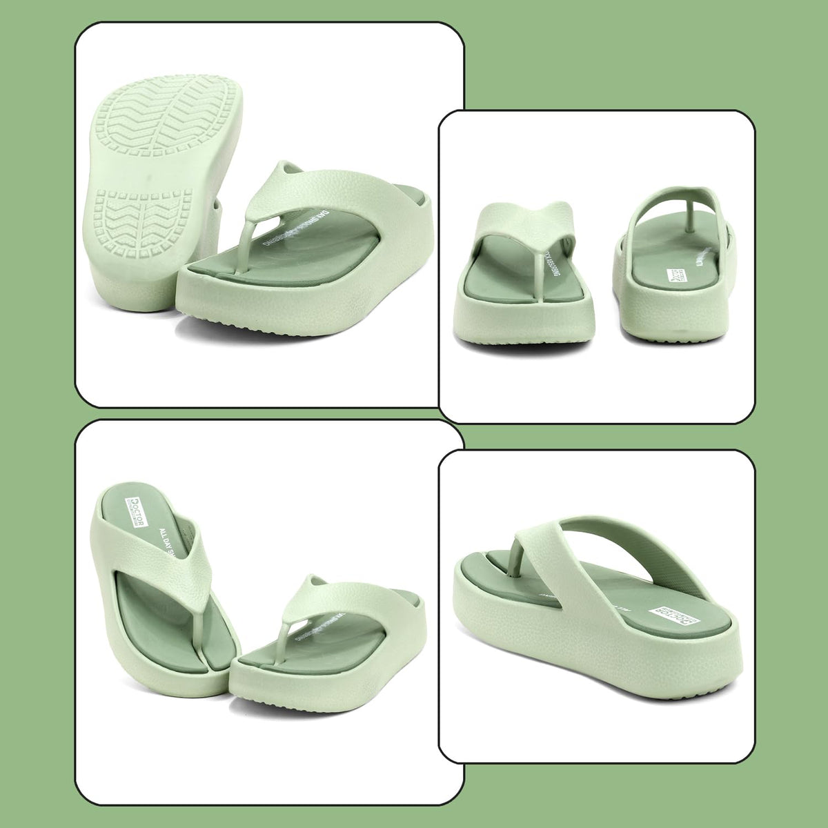 DOCTOR HEALTH SUPER SOFT Women’s Orthopedic Soft Platform Slippers | Ultra-Cushioned Shock Absorbing Footbed | Lightweight Anti-Skid Everyday Wear Comfort Flip Flops for All-Day Support