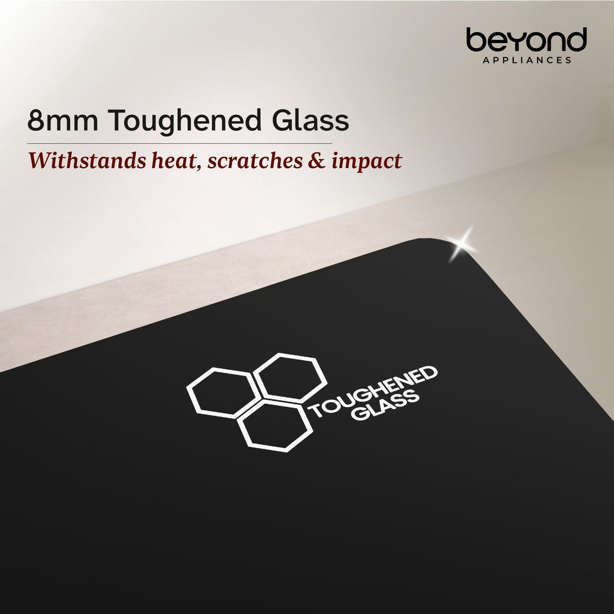 Beyond Appliances Altair 4 Burner Smart Glass Hobtop Gas Stove | Auto Ignition | Digital Timer | Flame Failure Device | Jumbo Burner | Toughened Glass | LPG & PNG Compatible