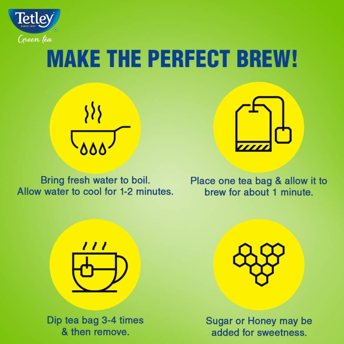 Tetley Green Tea, Ginger, Mint and Lemon, 100 Tea Bags