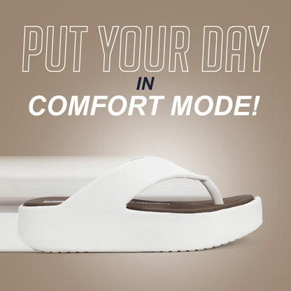 DOCTOR HEALTH SUPER SOFT Women’s Orthopedic Soft Platform Slippers | Ultra-Cushioned Shock Absorbing Footbed | Lightweight Anti-Skid Everyday Wear Comfort Flip Flops for All-Day Support
