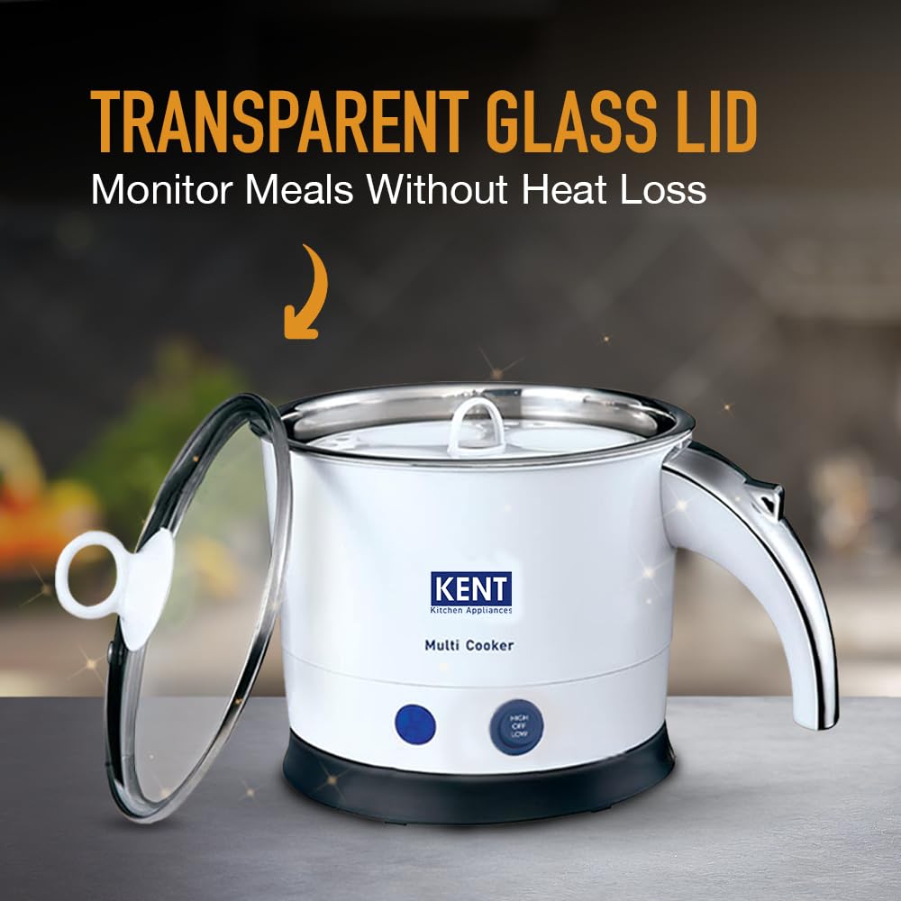 KENT Super Egg Boiler | 3 Boiling Modes | Stainless Steel Body and Heating Plate | 6 Eggs at a Time | Automatic Turn-Off | Silver