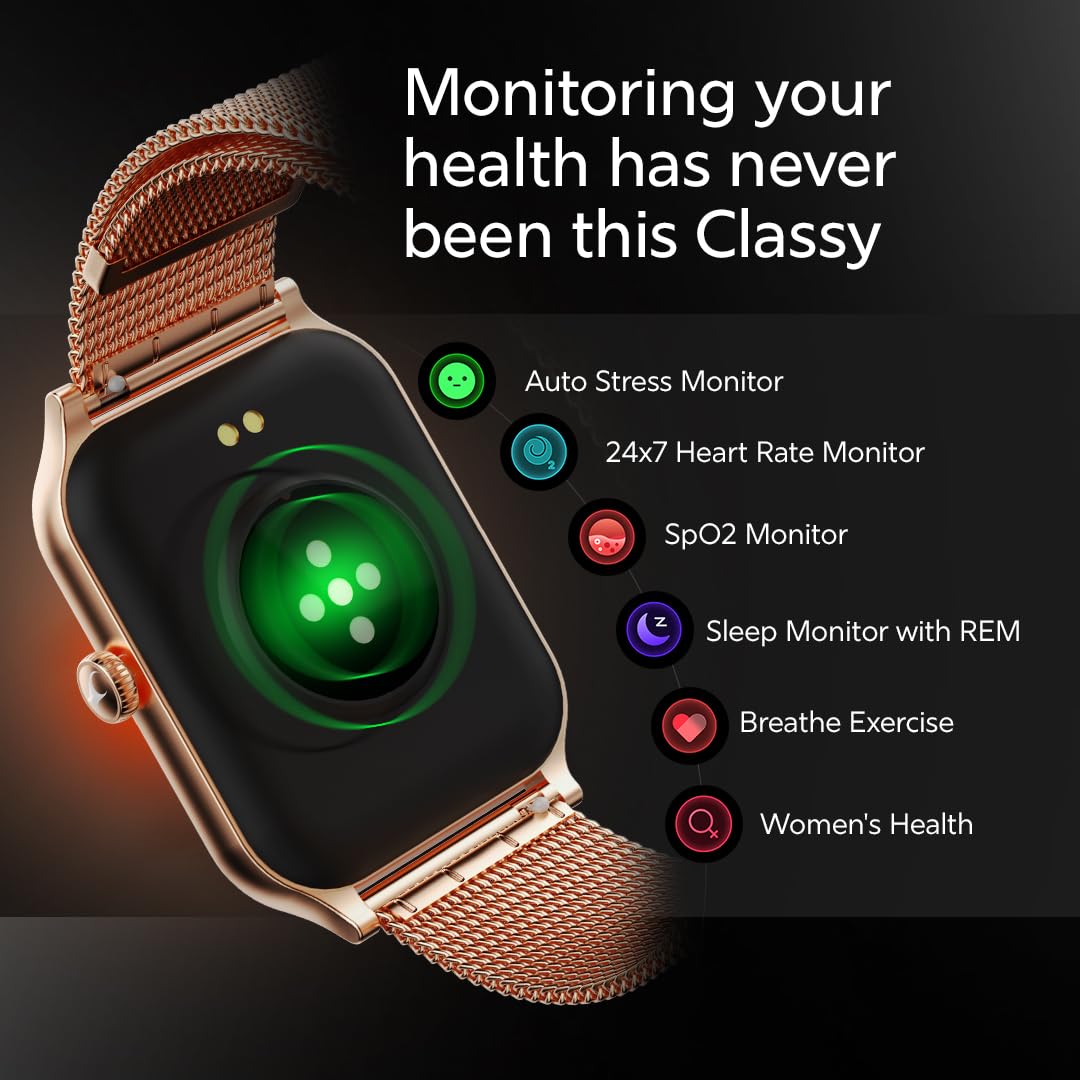 Fastrack Astor FR2 Pro 1.43" AMOLED Stainless Steel Smart Watch with SpO2, Heart Rate, BT Calling, Adaptive AOD, Functional Crown, AI Voice Assistant – Smartwatch for Stylish Professionals (Silver)