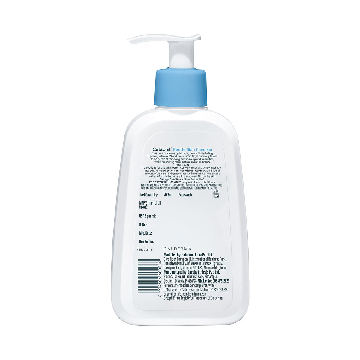 Cetaphil Gentle Skin Hydrating Face Wash 118ml, Paraben Free, Sulphate-Free Gentle Skin Hydrating Cleanser with Niacinamide, Vitamin B5 for Dry to Normal, Sensitive Skin