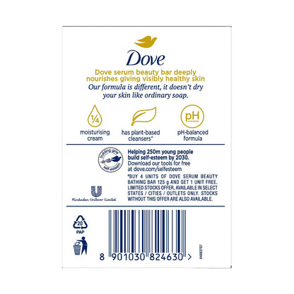 Dove Serum Bar | with Nutrient Serum | Deep Nourish | 625g (125g x 5)