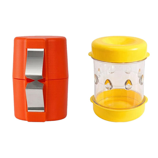 2 Pcs Egg Shell Opener and Egg Slicer, Kitchen Tools for Quick Egg Peeling and Efficient Meal Prep, Egg Shell Separator Tool for Healthy Snacks and Outdoor Camping, Red and Yellow Color