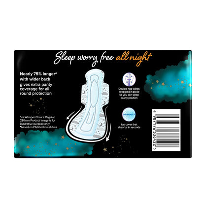 Whisper bindazzz Nights Pads For Women, XXX-Large Pack of 20 pads Scent: unscented