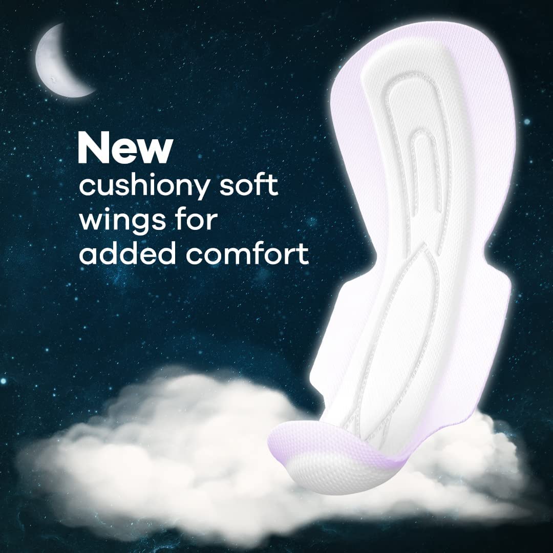 Whisper bindazzz Nights Pads For Women, XXX-Large Pack of 20 pads Scent: unscented