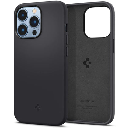 Spigen Silicone Fit Back Cover Case for iPhone 13 Pro, Refined Smooth Feel, Comfortable Grip - Silicone | Black