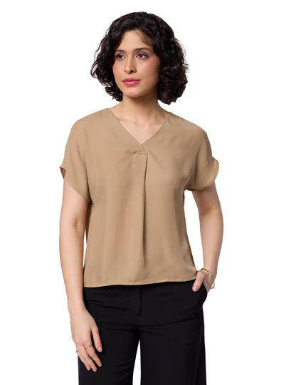 Symbol Premium Women's Relaxed Fit Crop Top | Desk-to-Dinner (Available in Plus Sizes) Polyester
