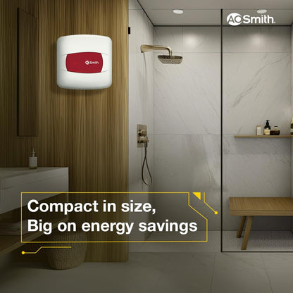 AO Smith Geyser 25 Litre 5 Star Rating (BEE) | Powerful 2KW Heating | Storage Water Heater With 2X Corrosion Resistant Blue Diamond Glass Tank | Warranty: 5 Yr Tank, 2 Yr Comprehensive | HSE-SHS-025