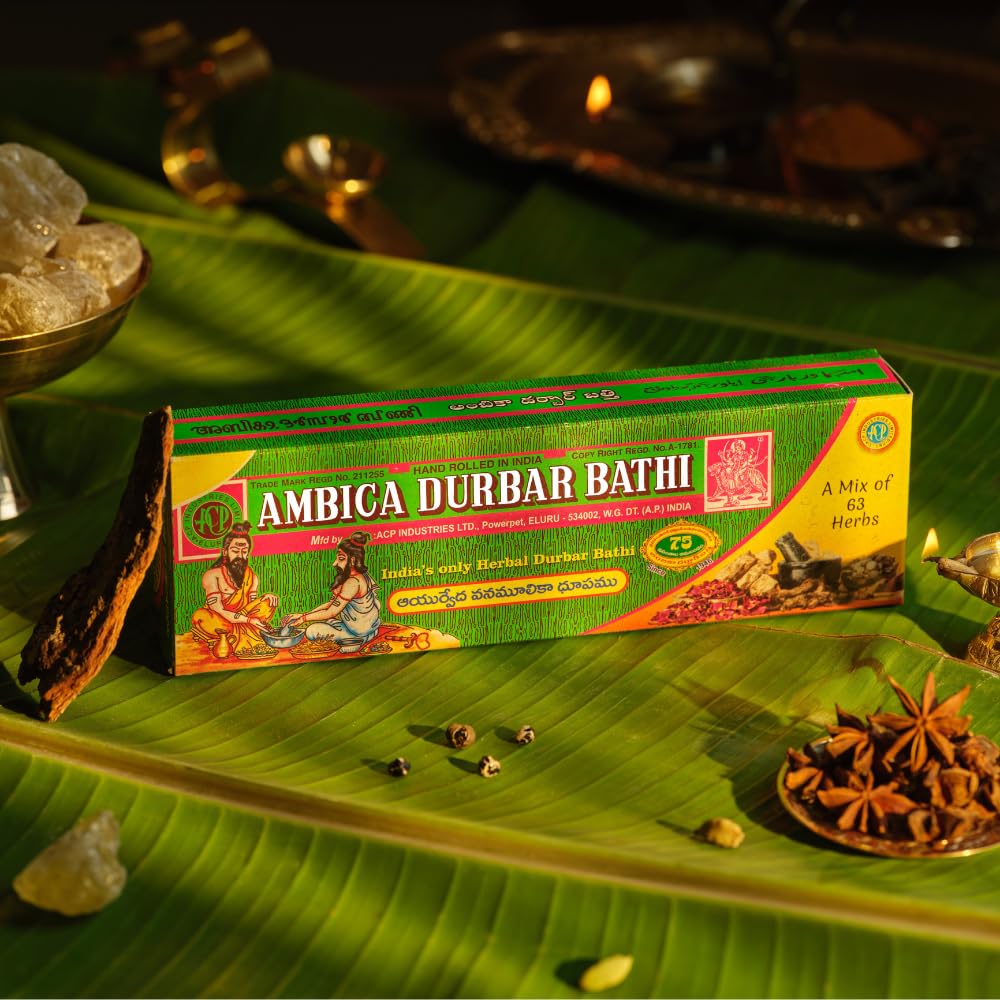 Ambica Durbar Bathi | Made with 63 Sacred Herbs | 210 g, Pack of 2