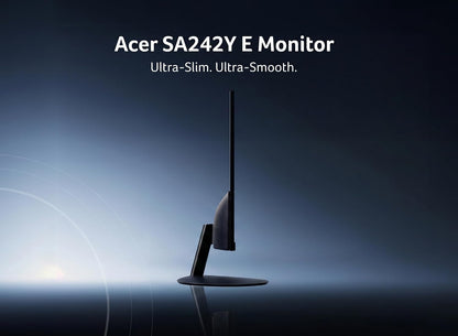 Acer SmartChoice SA242Y E 23.8 Inch Full HD IPS Monitor I 100Hz Refresh Rate I 1ms VRB I AMD FreeSync I Ultra Slim ZeroFrame Design I VisionCare I HDMI & VGA Inbox HDMI Cable I VESA Mount I Black