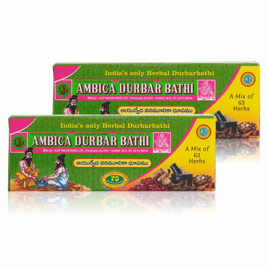 Ambica Durbar Bathi | Made with 63 Sacred Herbs | 210 g, Pack of 2
