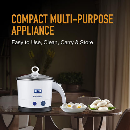 KENT Super Egg Boiler | 3 Boiling Modes | Stainless Steel Body and Heating Plate | 6 Eggs at a Time | Automatic Turn-Off | Silver