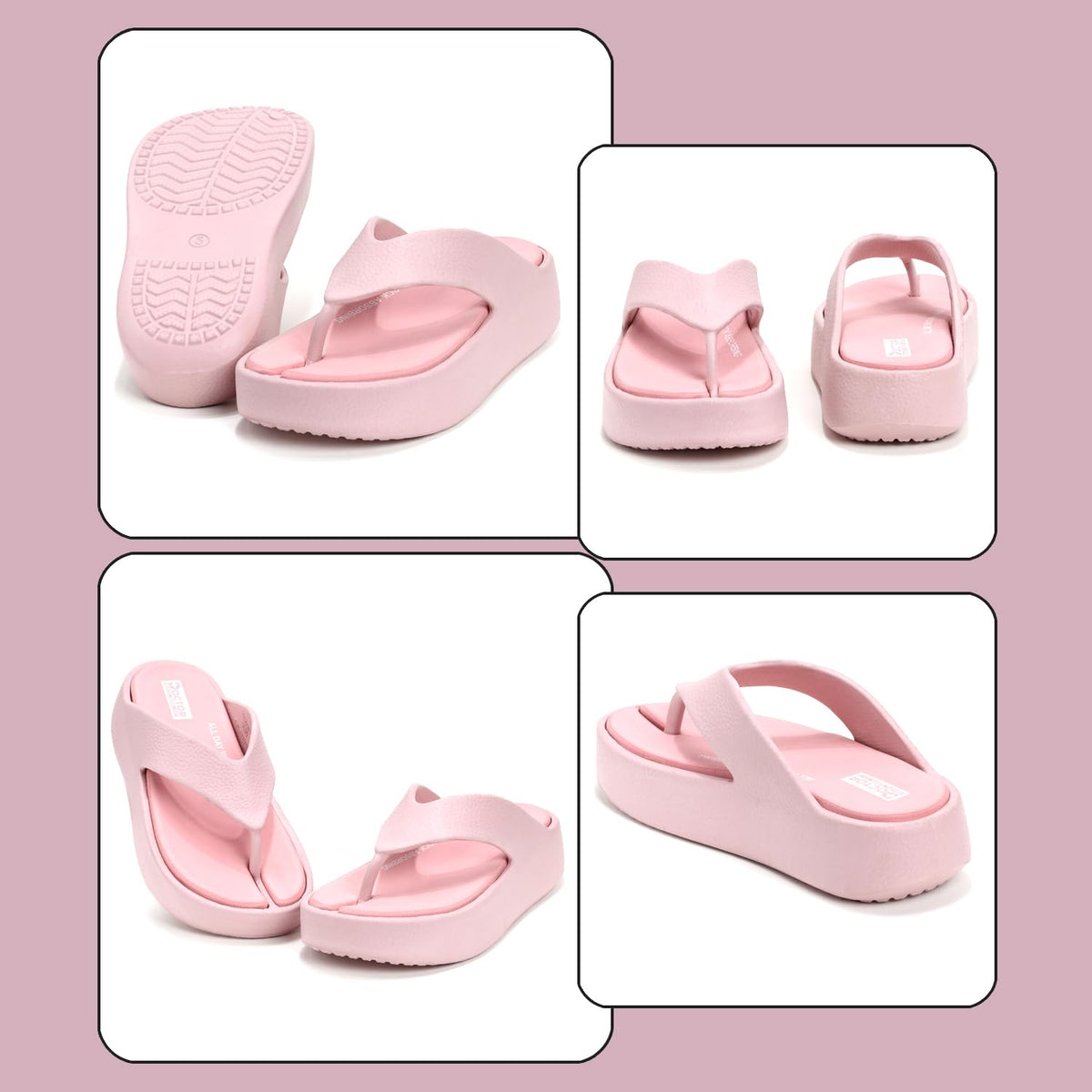 DOCTOR HEALTH SUPER SOFT Women’s Orthopedic Soft Platform Slippers | Ultra-Cushioned Shock Absorbing Footbed | Lightweight Anti-Skid Everyday Wear Comfort Flip Flops for All-Day Support