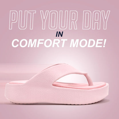 DOCTOR HEALTH SUPER SOFT Women’s Orthopedic Soft Platform Slippers | Ultra-Cushioned Shock Absorbing Footbed | Lightweight Anti-Skid Everyday Wear Comfort Flip Flops for All-Day Support