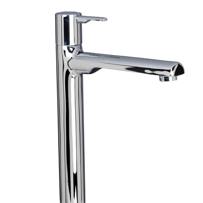 JAQUAR Florentine Prime Series Table Mounted Tall Boy Cold ONLY Basin TAP (Chrome) | TOP Lever, Brass Body Water Tap/Faucet/Cock for Bathroom/Kitchen Wash Basin | FLP-CHR-5021PM