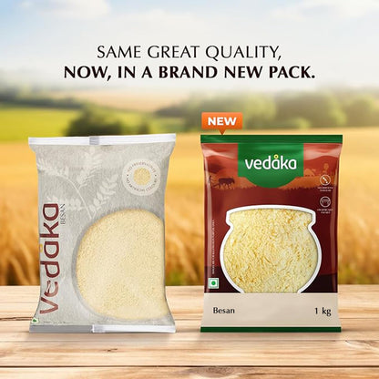 Amazon Brand- Vedaka Besan (Gram Flour) (100% Chana Dal Fine Besan), 500 g
