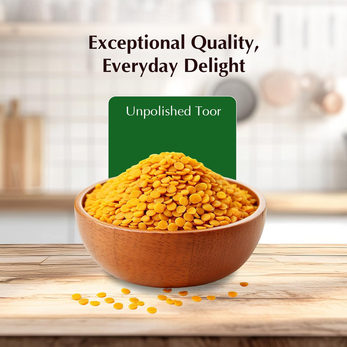 Amazon Brand - Vedaka Unpolished Toor Dal (Arhar Dal) | 2 Kg | Naturally Rich Source Of Protein | Naturally Cholesterol-Free | No artificial Colours and No Added Preservatives