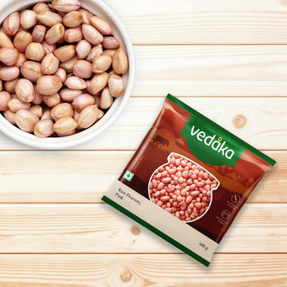 Amazon Brand - Vedaka Raw Peanuts | 1 Kg | Groundnut Kernel | Moongfali | Rich Source of Protein & Fiber | No Artificial Colours & No Preservatives